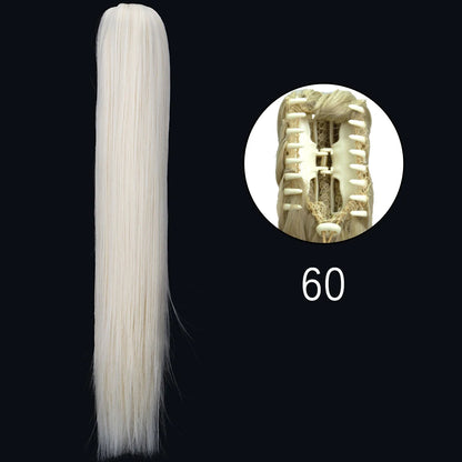 24" Synthetic Long Straight Claw Clip Ponytail s-60 by HitMyNeed