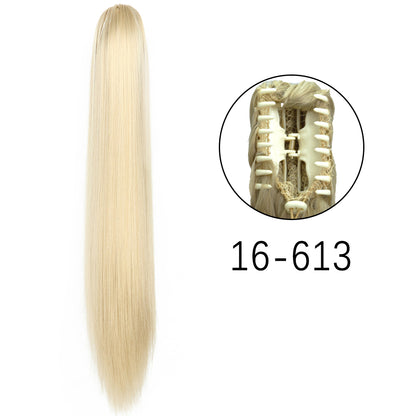 24" Synthetic Straight Claw Clip Ponytail Extension 16-613 by HitMyNeed