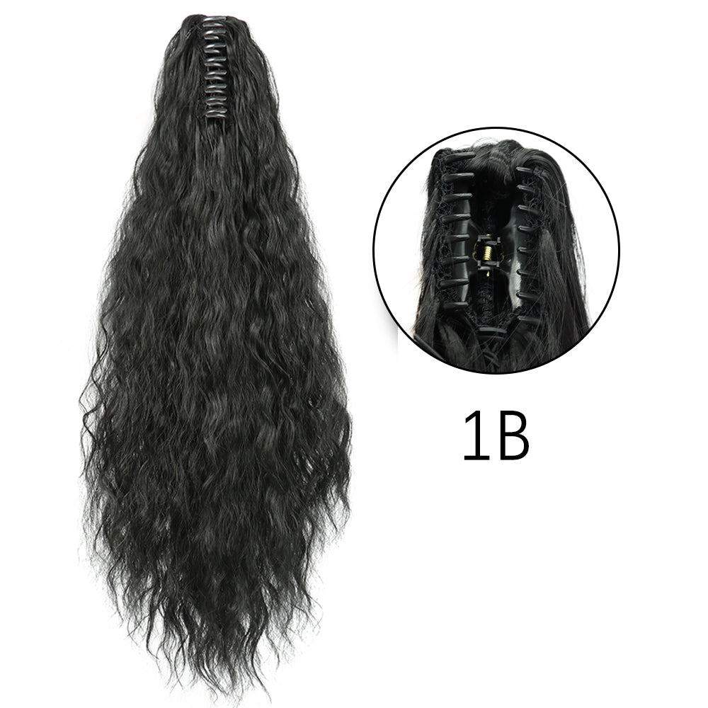 24" Synthetic Straight Claw Clip Ponytail Extension 1b-200744746 by HitMyNeed