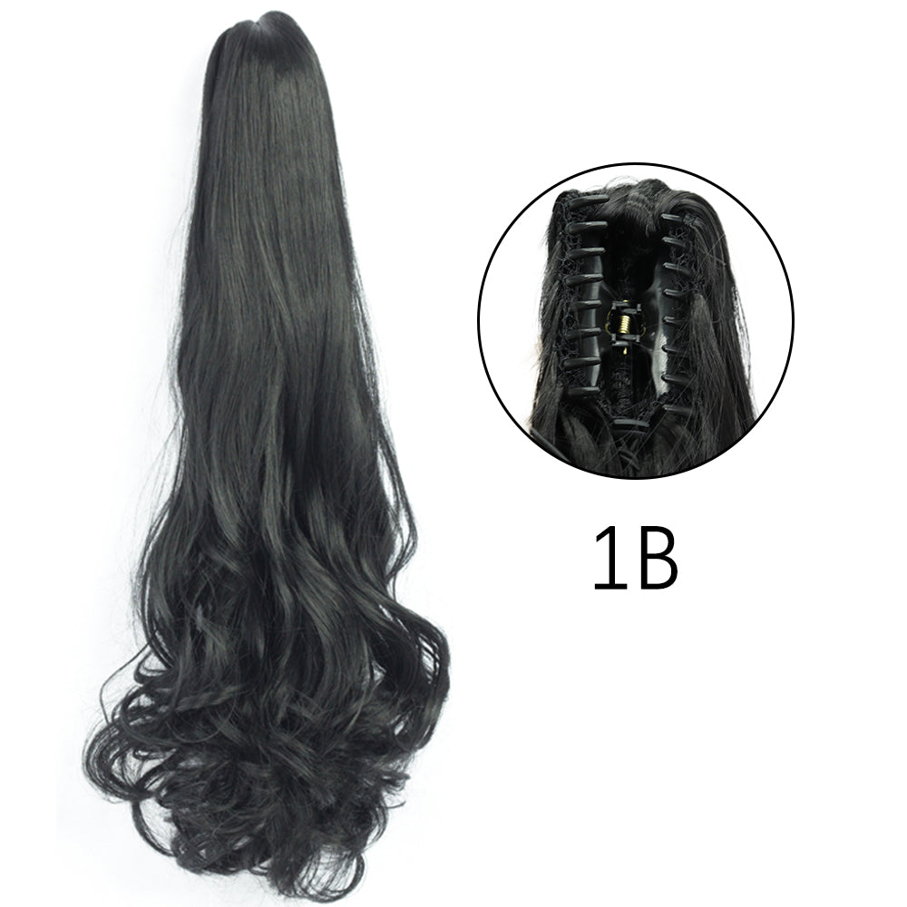 24" Synthetic Straight Claw Clip Ponytail Extension 1b-201299537 by HitMyNeed