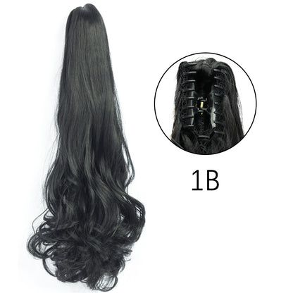 24" Synthetic Straight Claw Clip Ponytail Extension 1b-201299537 by HitMyNeed