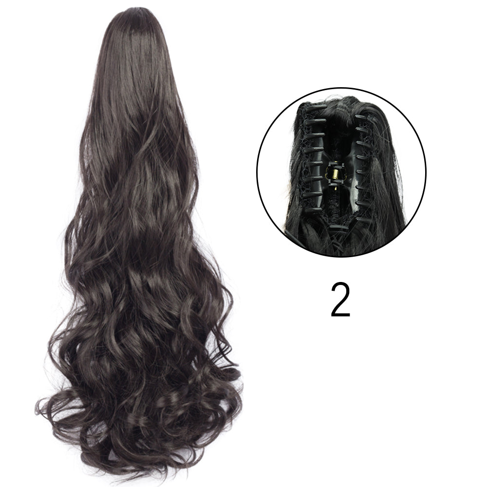 24" Synthetic Straight Claw Clip Ponytail Extension 2-201299538 by HitMyNeed