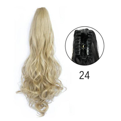 24" Synthetic Straight Claw Clip Ponytail Extension 24 by HitMyNeed
