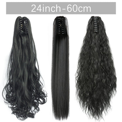 24" Synthetic Straight Claw Clip Ponytail Extension by HitMyNeed