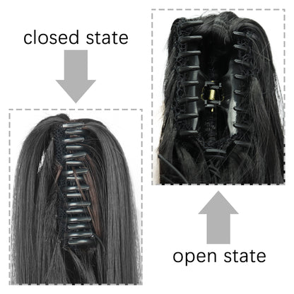 24" Synthetic Straight Claw Clip Ponytail Extension by HitMyNeed