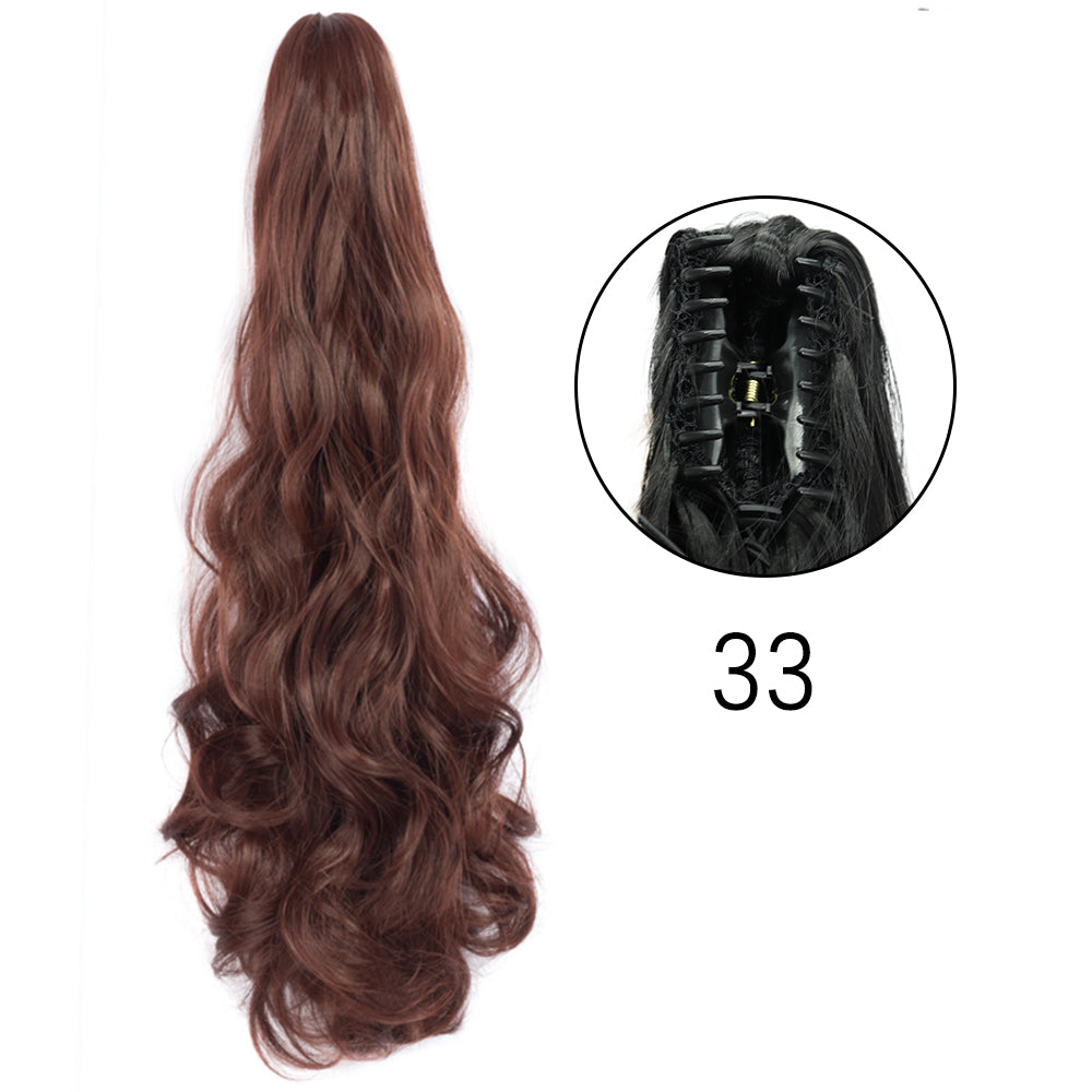 24" Synthetic Straight Claw Clip Ponytail Extension 33 by HitMyNeed