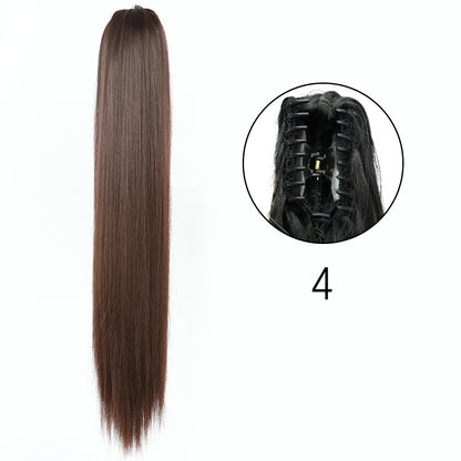 24" Synthetic Straight Claw Clip Ponytail Extension 4 by HitMyNeed