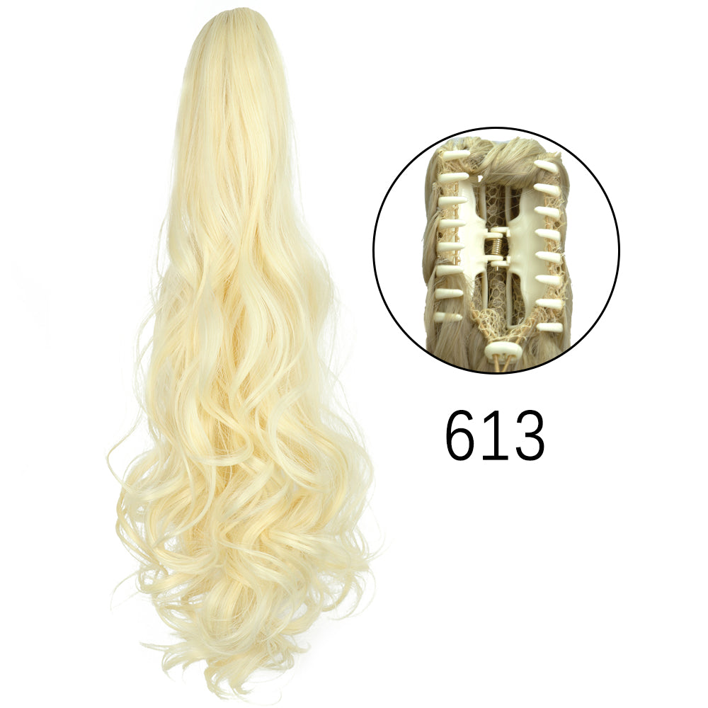 24" Synthetic Straight Claw Clip Ponytail Extension 613-200744745 by HitMyNeed