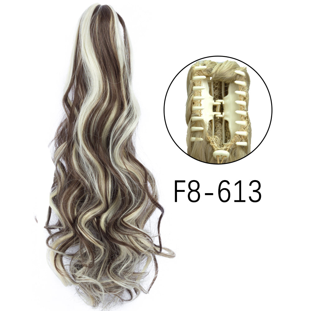 24" Synthetic Straight Claw Clip Ponytail Extension f8-613 by HitMyNeed