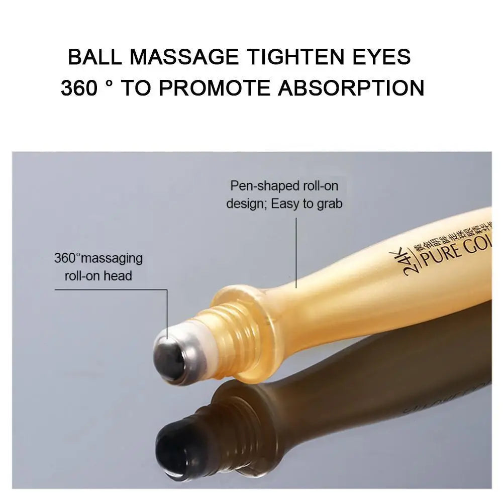 24K Gold Bright Eye Roller Serum 15ml by HitMyNeed