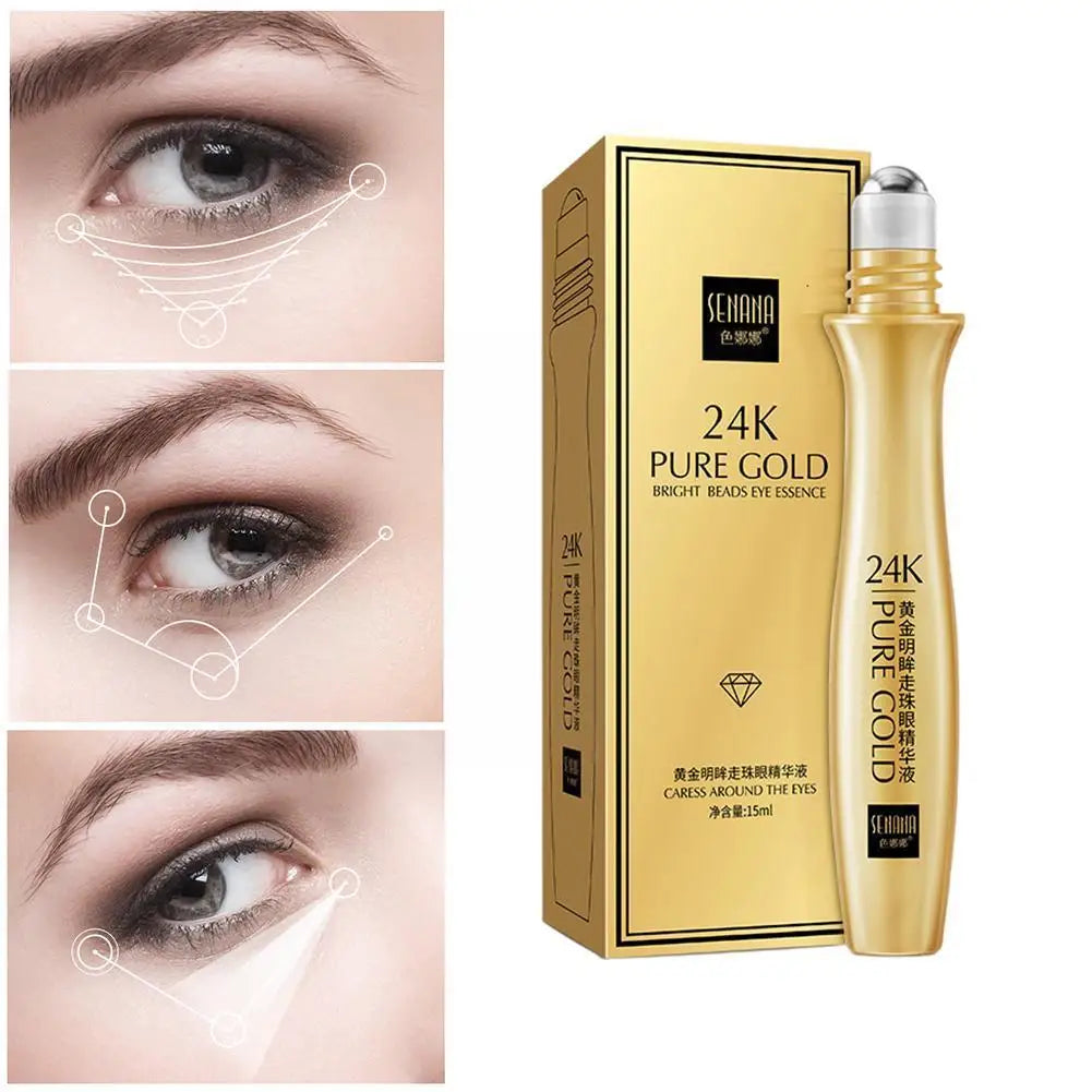 24K Gold Bright Eye Roller Serum 15ml by HitMyNeed