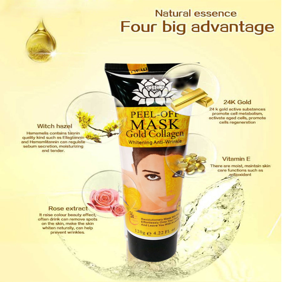 24K Gold Collagen Peel-Off Face Mask 120ml by HitMyNeed
