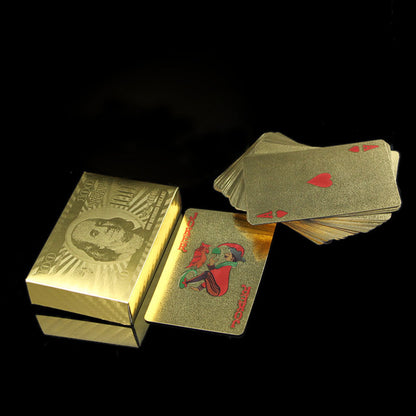 24K Gold Foil Waterproof Playing Cards Deck by HitMyNeed