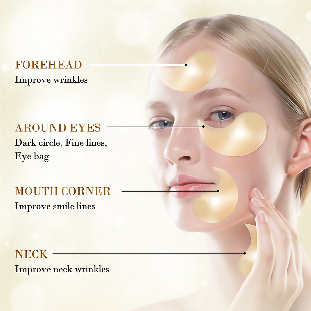 24K Gold Hyaluronic Acid Collagen Eye Mask Patches by HitMyNeed