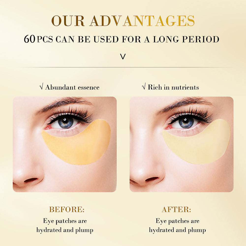 24K Gold Hyaluronic Acid Collagen Eye Mask Patches by HitMyNeed