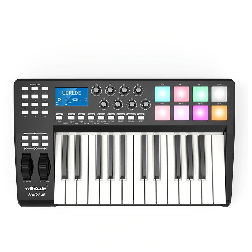 25-Key MIDI Keyboard with Drum Pads and USB by HitMyNeed