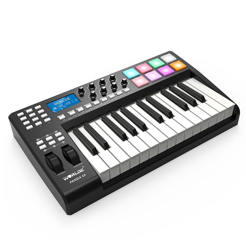 25-Key MIDI Keyboard with Drum Pads and USB by HitMyNeed