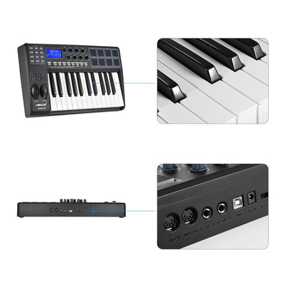 25-Key MIDI Keyboard with Drum Pads and USB by HitMyNeed
