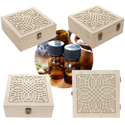 25-Slot Wooden Essential Oil Storage Box by HitMyNeed
