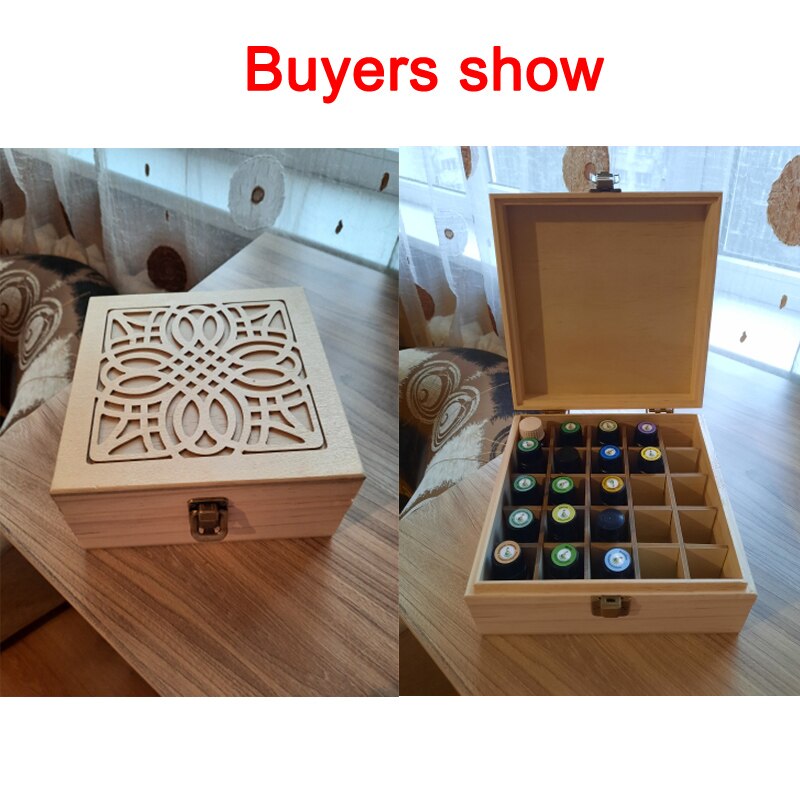 25-Slot Wooden Essential Oil Storage Box by HitMyNeed