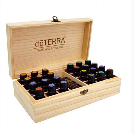 25 Slot Wooden Essential Oil Storage Box Organizer by HitMyNeed