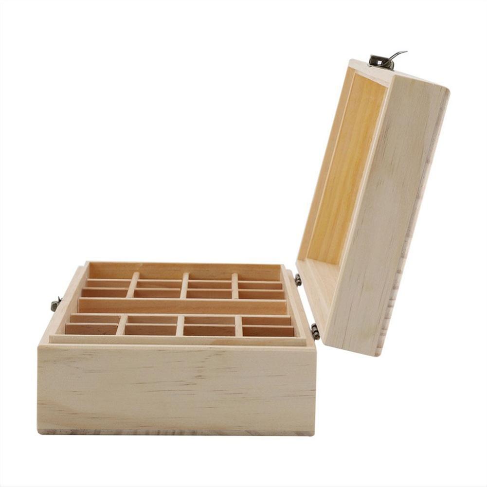 25 Slot Wooden Essential Oil Storage Box Organizer by HitMyNeed