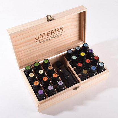25 Slot Wooden Essential Oil Storage Box Organizer by HitMyNeed