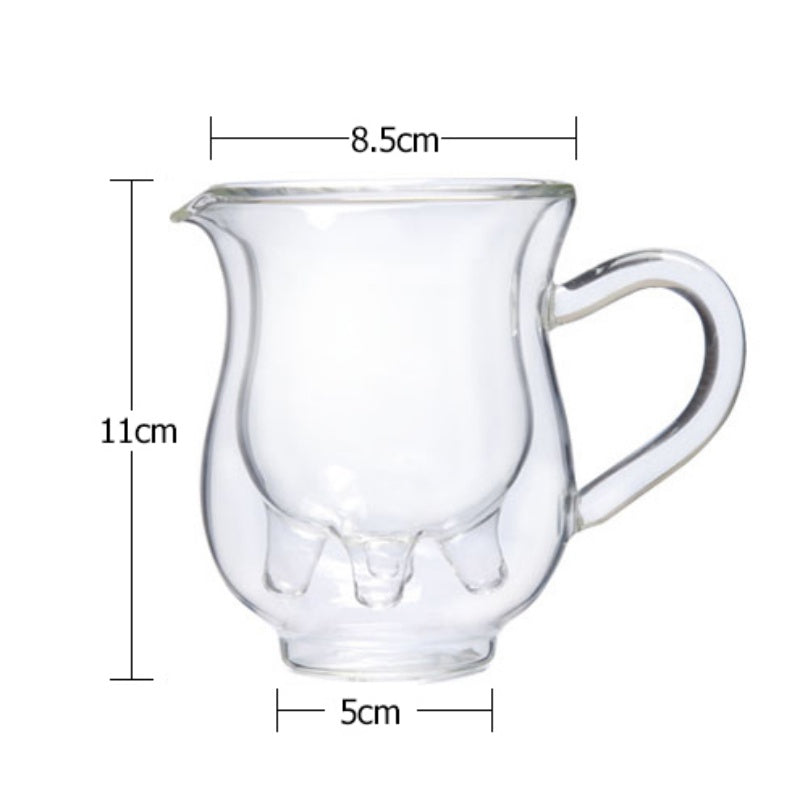 250ml Clear Glass Milk Jug with Handle and Spout by HitMyNeed