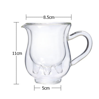 250ml Clear Glass Milk Jug with Handle and Spout by HitMyNeed