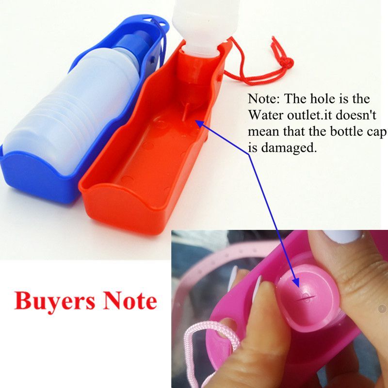 250ml Folding Portable Dog Water Bottle blue by HitMyNeed