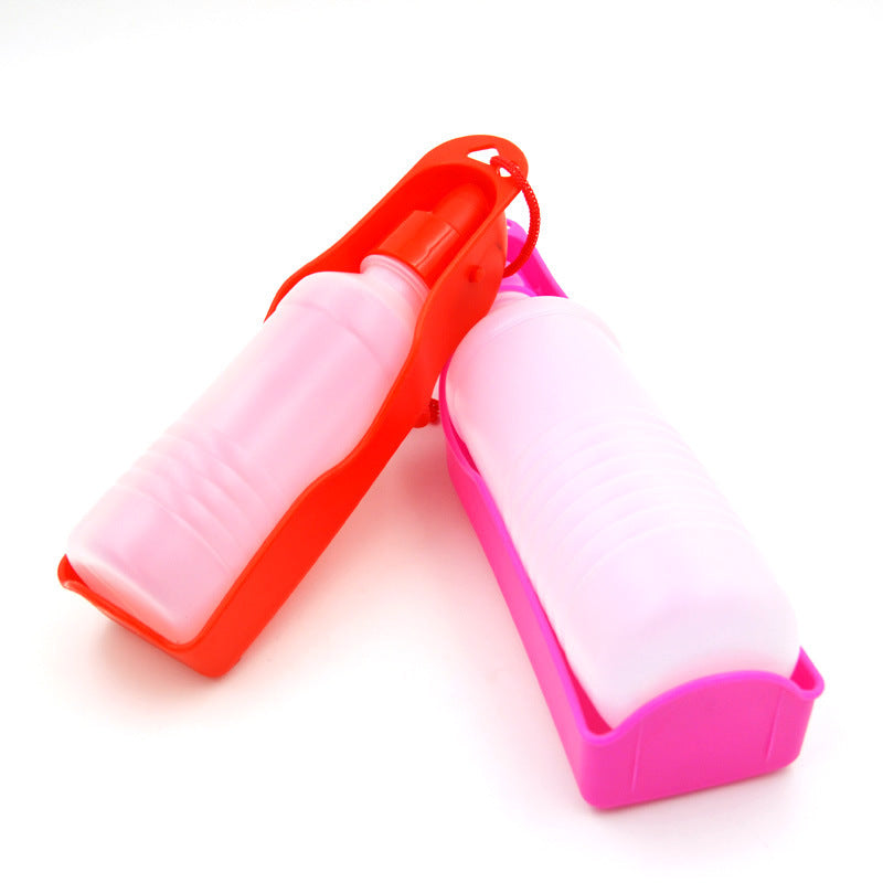 250ml Folding Portable Dog Water Bottle yellow by HitMyNeed