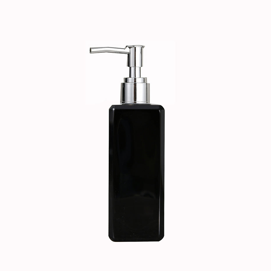 250ml Refillable Plastic Shampoo Dispenser Bottle black-silver-pump by HitMyNeed