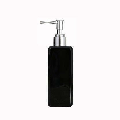250ml Refillable Plastic Shampoo Dispenser Bottle black-silver-pump by HitMyNeed