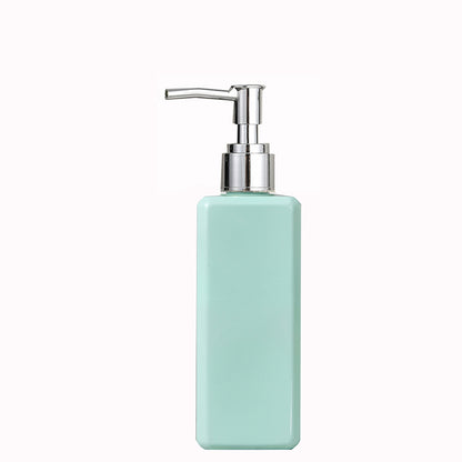 250ml Refillable Plastic Shampoo Dispenser Bottle green-silver-pump by HitMyNeed