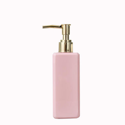 250ml Refillable Plastic Shampoo Dispenser Bottle pink-gold-pump by HitMyNeed