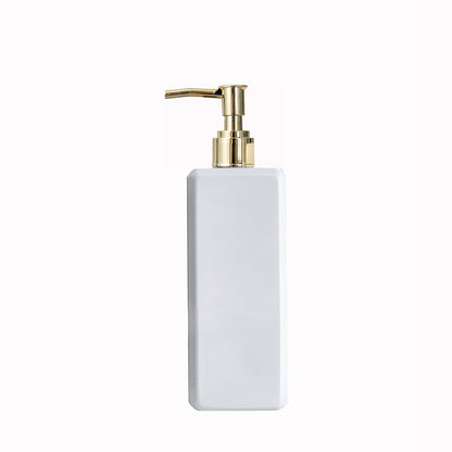 250ml Refillable Plastic Shampoo Dispenser Bottle white-gold-pump by HitMyNeed