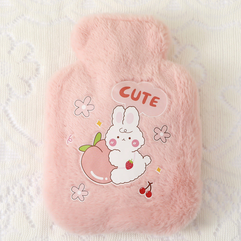250ml Reusable Plush Hot Water Bottle pink by HitMyNeed