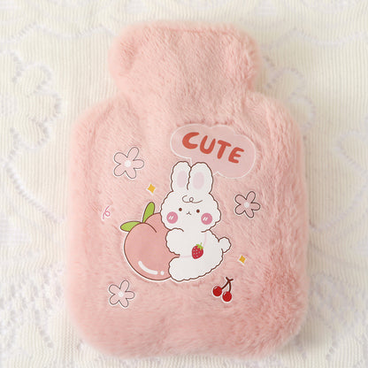 250ml Reusable Plush Hot Water Bottle pink by HitMyNeed