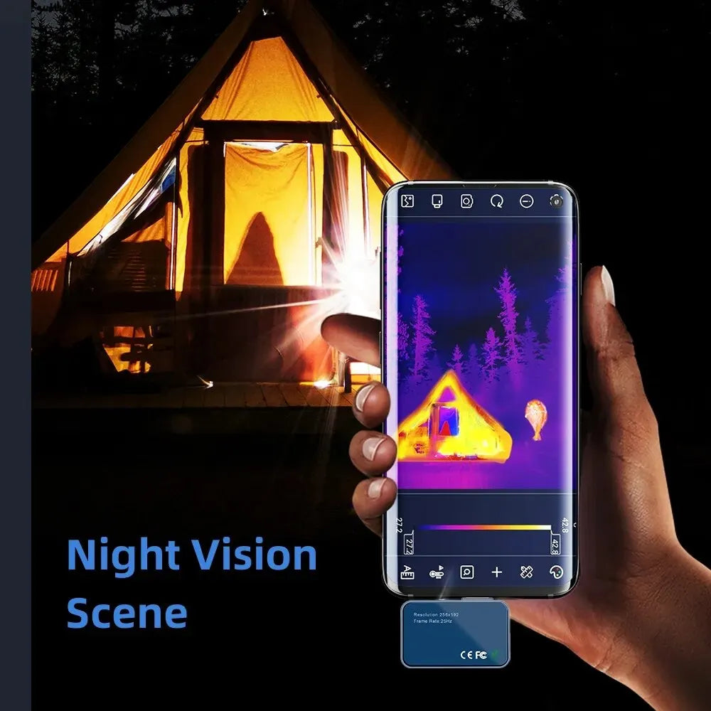 256x192 USB-C Android Thermal Imaging Camera 25Hz by HitMyNeed