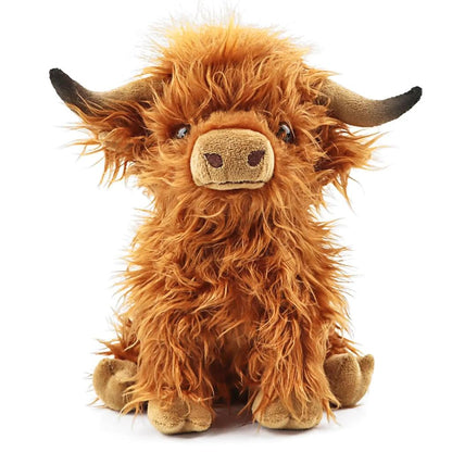 25cm Highland Cow Plush Toy Soft Stuffed Doll by HitMyNeed