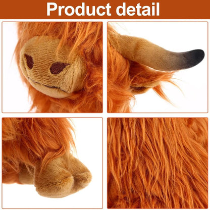 25cm Highland Cow Plush Toy Soft Stuffed Doll by HitMyNeed