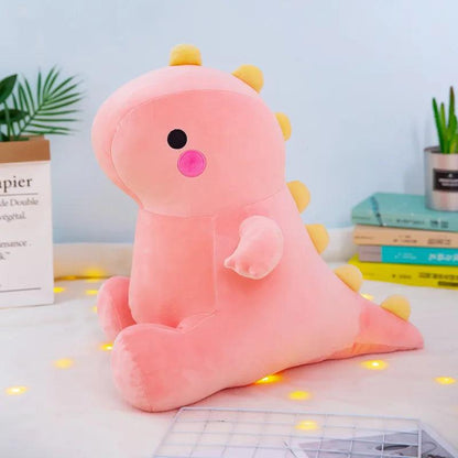 25cm Soft Dinosaur Plush Toy Pillow for Kids pink by HitMyNeed