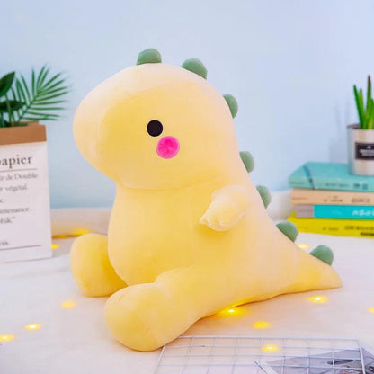 25cm Soft Dinosaur Plush Toy Pillow for Kids yellow by HitMyNeed