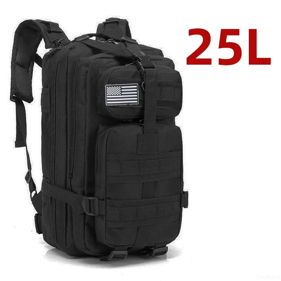 25L/50L 1000D Nylon Waterproof Tactical Outdoor Backpack 25l-black by HitMyNeed