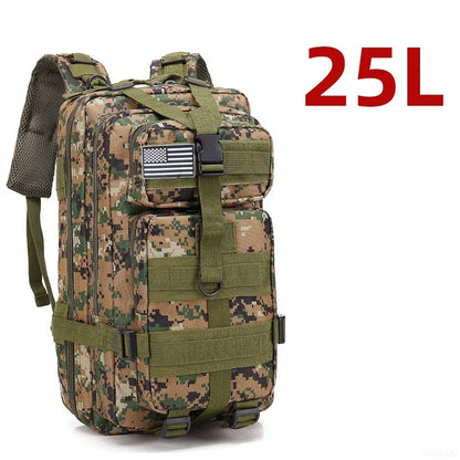 25L/50L 1000D Nylon Waterproof Tactical Outdoor Backpack 25lcamouflagegreen by HitMyNeed