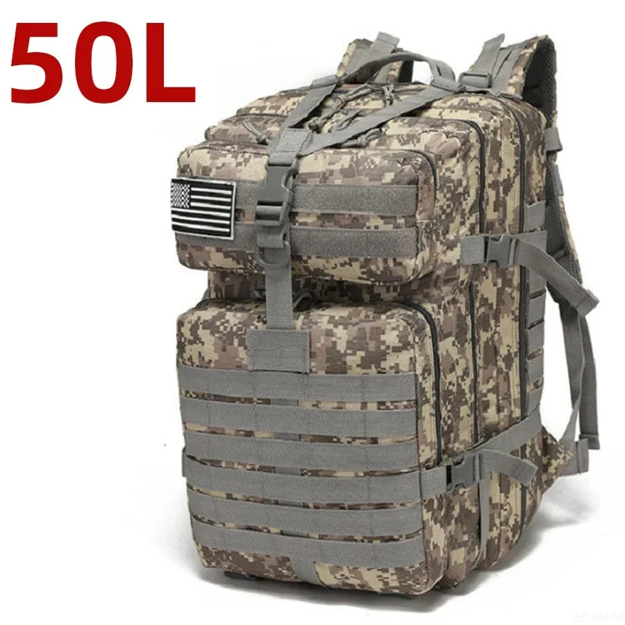 25L/50L 1000D Nylon Waterproof Tactical Outdoor Backpack 50l-acu by HitMyNeed