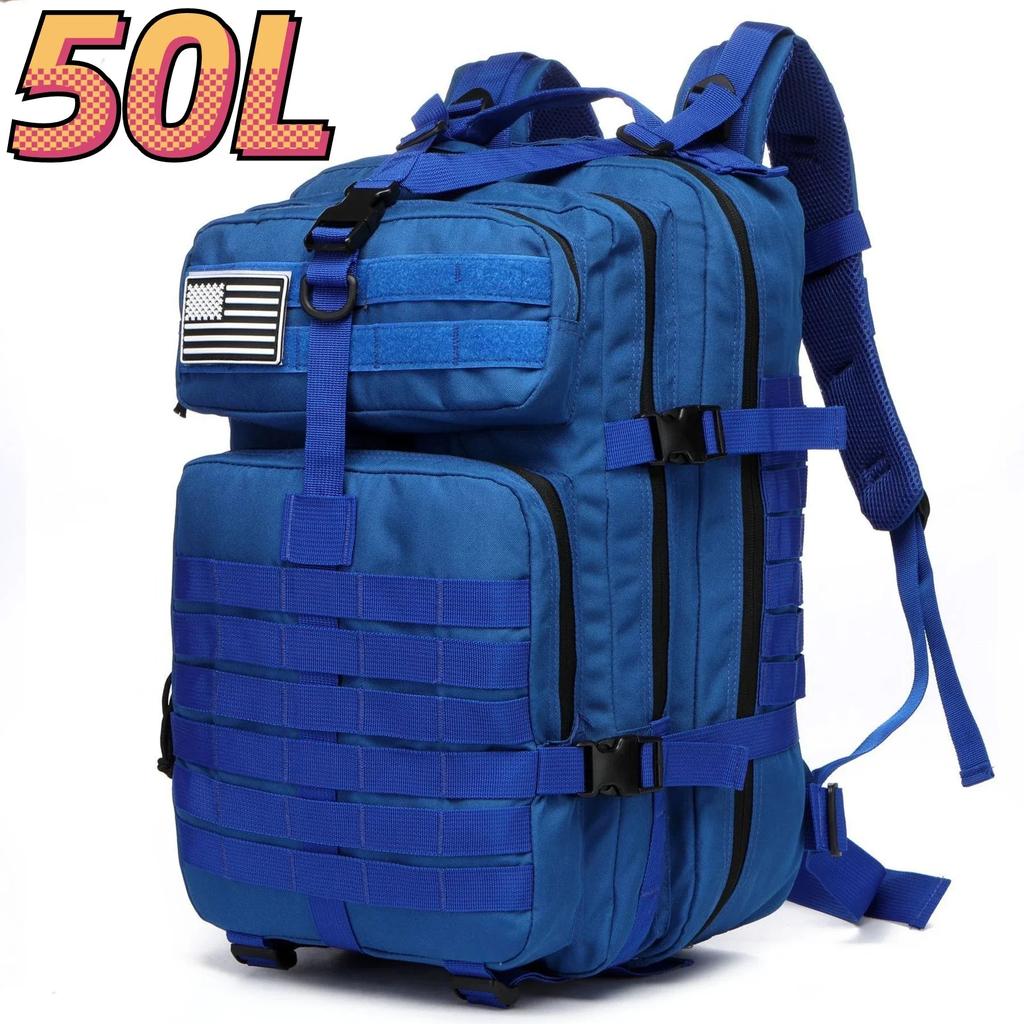 25L/50L 1000D Nylon Waterproof Tactical Outdoor Backpack 50l-blue by HitMyNeed