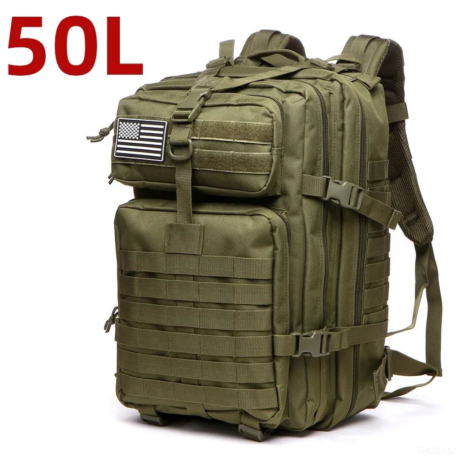 25L/50L 1000D Nylon Waterproof Tactical Outdoor Backpack 50l-green by HitMyNeed