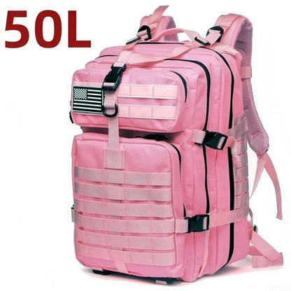 25L/50L 1000D Nylon Waterproof Tactical Outdoor Backpack 50l-pink by HitMyNeed