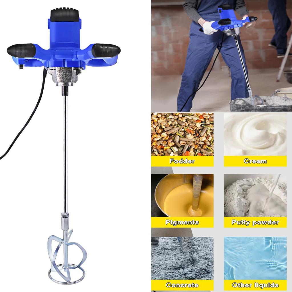 2600W Electric Concrete & Plaster Paddle Mixer, 6-Speed by HitMyNeed